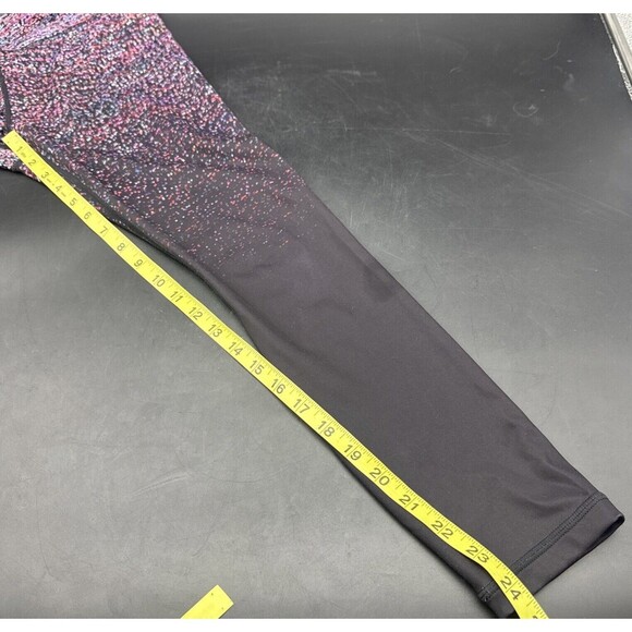Athleta Color Confetti Ombre Mix On Black Leggings Activewear Pants Stretch Sz S - Picture 10 of 10